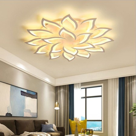 Living Room Office Modern Simple LED Flush Mount Acrylic Sunflower Shaped Ceiling Light
