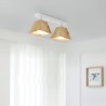 Nordic Four Prism Rotatable Ceiling Spotlight in Wood