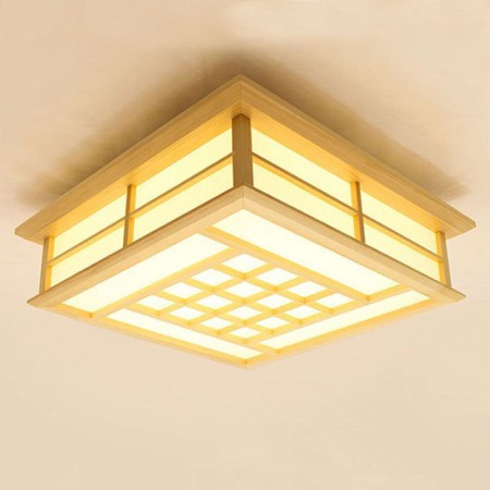 LED Ceiling Light Creative Wooden Ceiling Light Living Room Bedroom Study Lighting