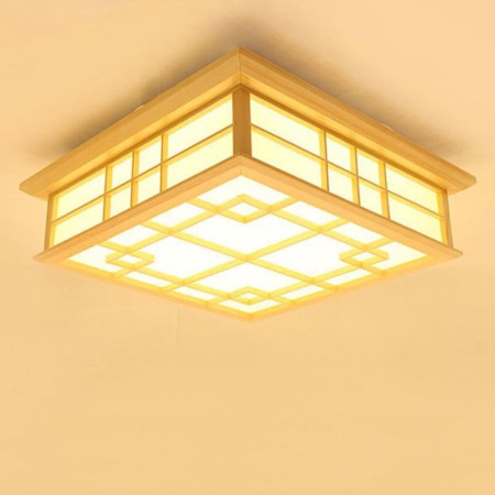 Hotel Living Room Bedroom Study Lighting LED Ceiling Light Wooden Ceiling Light