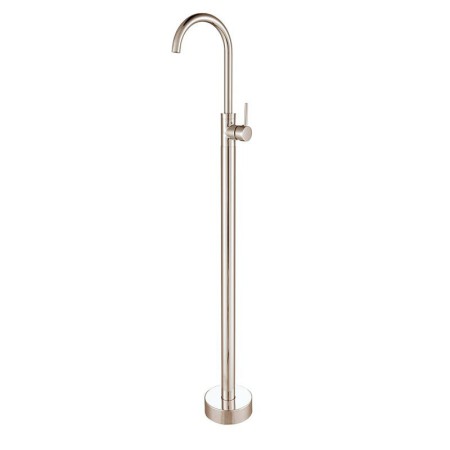 Bathtub Faucet with Single Lever Floor Mounted Tub Tap in Brushed Nickel