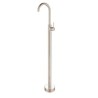 Bathtub Faucet with Single Lever Floor Mounted Tub Tap in Brushed Nickel