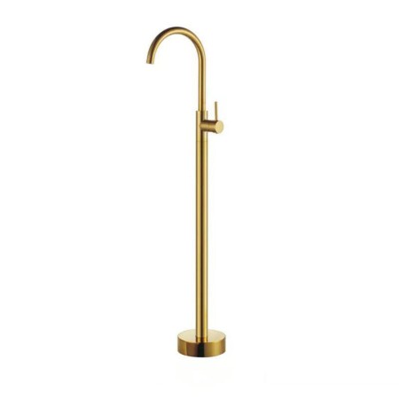 Freestanding Tub Faucet with Hand Shower in Golden