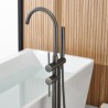 Standing Shower Faucets with Handheld Shower Floor Mount Bathtub Faucet Tub Filler