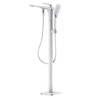 Contemporary Floor Mounted Standing Bathtub Faucet with Adjustable Hand Shower