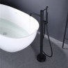 Bathtub Faucet Floor Mount Freestanding Tub Filler Standing With Handheld Shower Mixer Taps