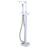 Bathtub Faucets Freestanding Tub Fillers Floor Mounted Faucet Filler with Hand Shower
