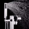 Swivel Waterfall Spout Crane Bath Shower Mixer Tap Floor Mounted Bathtub Faucet