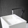 Floor Standing Square Bathtub Faucet Hot Cold Water Shower Mixer Tap Black