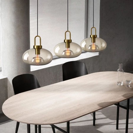 3-Light Glass Shade Pendant Light For Island Dining Room Living Room