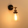 Retro Village Iron Personality Single Head Wall Light Bell Modeling Glass Lamphade American Sconce
