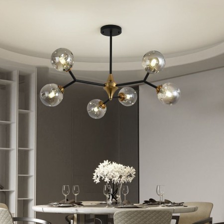 Living Room Dining Room Glass Globe Ball Chandelier Magic Bean Pendant Light