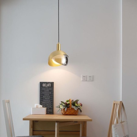 Opening Brass Mini Light Fixture Living Room Office Nordic Brass Pendant Light