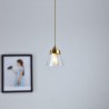 Glass Shade Nordic Retro Pendant Light Home Lighting Brass Holder Lamp Dining Room Bedroom Hallway Light