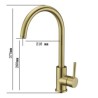 Brushed Gold Classic Brass Kitchen Sink Faucet
