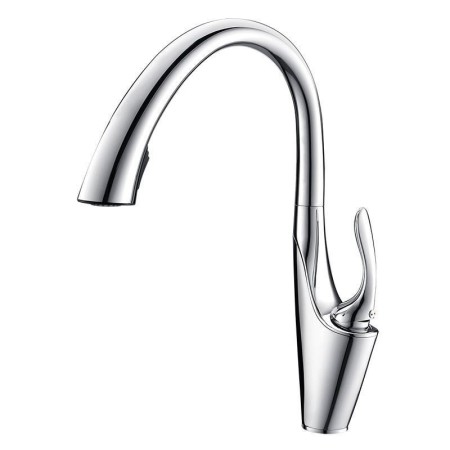 Chrome/Nickel Brushed/Black Pull Out Kitchen Faucet Rotatable Mixer Tap Water Flow Switchable Tap
