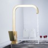 Mild Luxury Gold Brass Square Swivel Kitchen Sink Faucet
