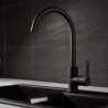 Tall Black Kitchen Sink Water Faucet with Single Handle