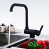 Single Handle Modern Black Kitchen Faucet Rotatable