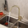 Optional Brushed Gold/Chrome/Black Color Rotatable Kitchen Sink Faucet Simple Style Sink Tap