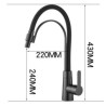 Brass Kitchen Faucet Swivel Rubber Hose Kitchen Sink Tap Available in Black/Chrome Color