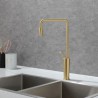 Right Angle Spout Brass Rotable Kitchen Sink Faucet Kitchen Tap