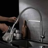 Creative Spring Kitchen Sink Tap Chrome Kitchen Faucet