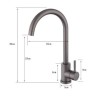 Swan Neck Mixer Tap Stainless Steel Kitchen Sink Faucet