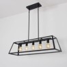 Trapezoidal Hanging Ceiling Light with Industrial Metal Pendant