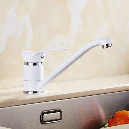 Modern Special Kitchen Mixer Tap Contemporary White Kitchen Faucet
